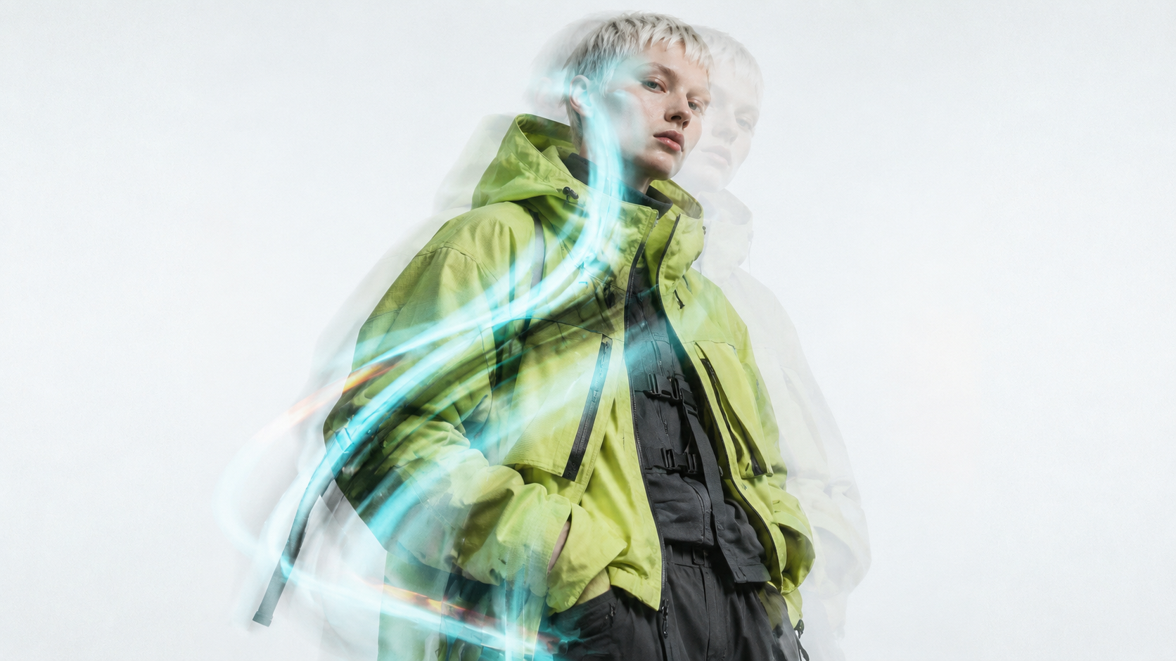 Placeholder fashion study in lime